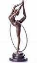 Tancerka z Obręczą Styl Art Deco Figury z Brązu