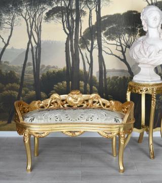 tapicerowana ławka ludwik xiv meble barokowe