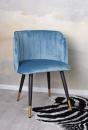 Tapicerowane Krzesło Glamour Niebieskie