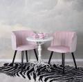 tapicerowane krzesło glamour różowe