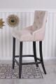 tapicerowane krzesło barowe różowy aksamit