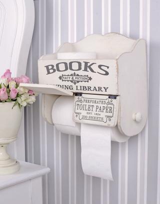 wieszak na papier toaletowy styl shabby chic