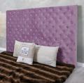 zagłówek do łóżka styl chesterfield 180 x 104 cm kolor lila