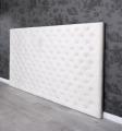 biały zagłówek do łóżka styl chesterfield 180 x 104 cm
