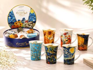 komplet 6 kubków vincent van gogh opakowanie prezentowe