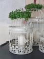 zestaw trzech dekoracyjnych klatek shabby chic dekoracje ogrodowe