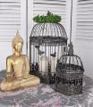 zestaw trzy klatki shabby chic dekoracje ogrodowe