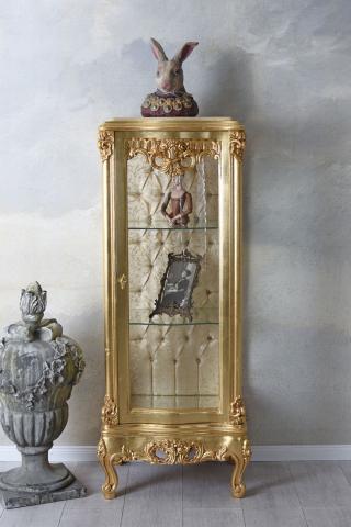 złota witryna szklane półki meble barokowe