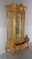 złota witryna meble barokowe 211 cm