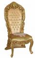 złote królewskie krzesło fotel ślub wesele meble barokowe