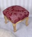 podnóżek stołek tapicerowany złoto czerwień