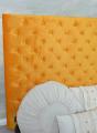 złoty zagłówek do łóżka styl chesterfield 180 x 104 cm